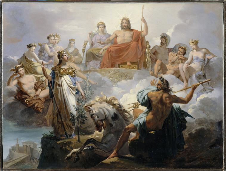 Dispute de poseidon et athena